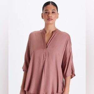 NWT NEU NOMADS Kerala 3/4 Sleeve Relaxed Blouse in Terra - size Medium